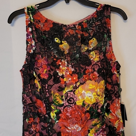 𝅺adrianna Papell lace overlay Sleeveless Dress - Picture 3 of 17
